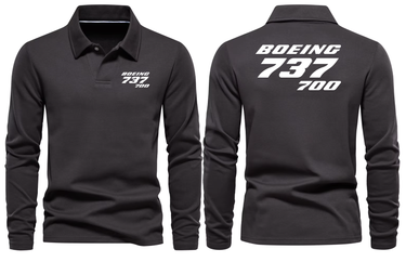 BOEING 737 700 LONG SLEEVE POLO